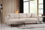 Atelier Del Sofa Sofá Esquinero Leo Izquierdo Crema 255x150 cm